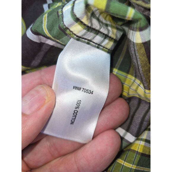 Orvis Mens Green Plaid Active Fit Casual Shirt Medium - Picture 6 of 8